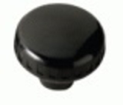 black steel round lever knob